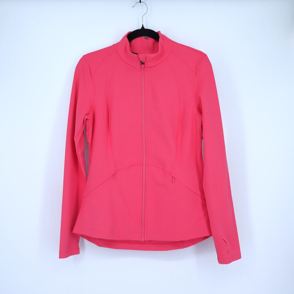 Spyder Zip Up Yoga Jacket Pink Long Sleeve 4-Way Stretch Women's M - Picture 3 of 10
